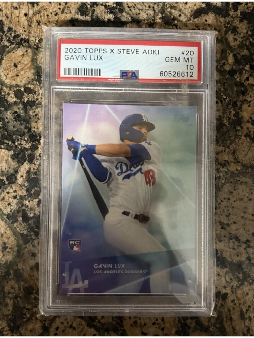 2020 Topps X Steve Aoki Gavin Lux #20 PSA 10 RC Dodgers